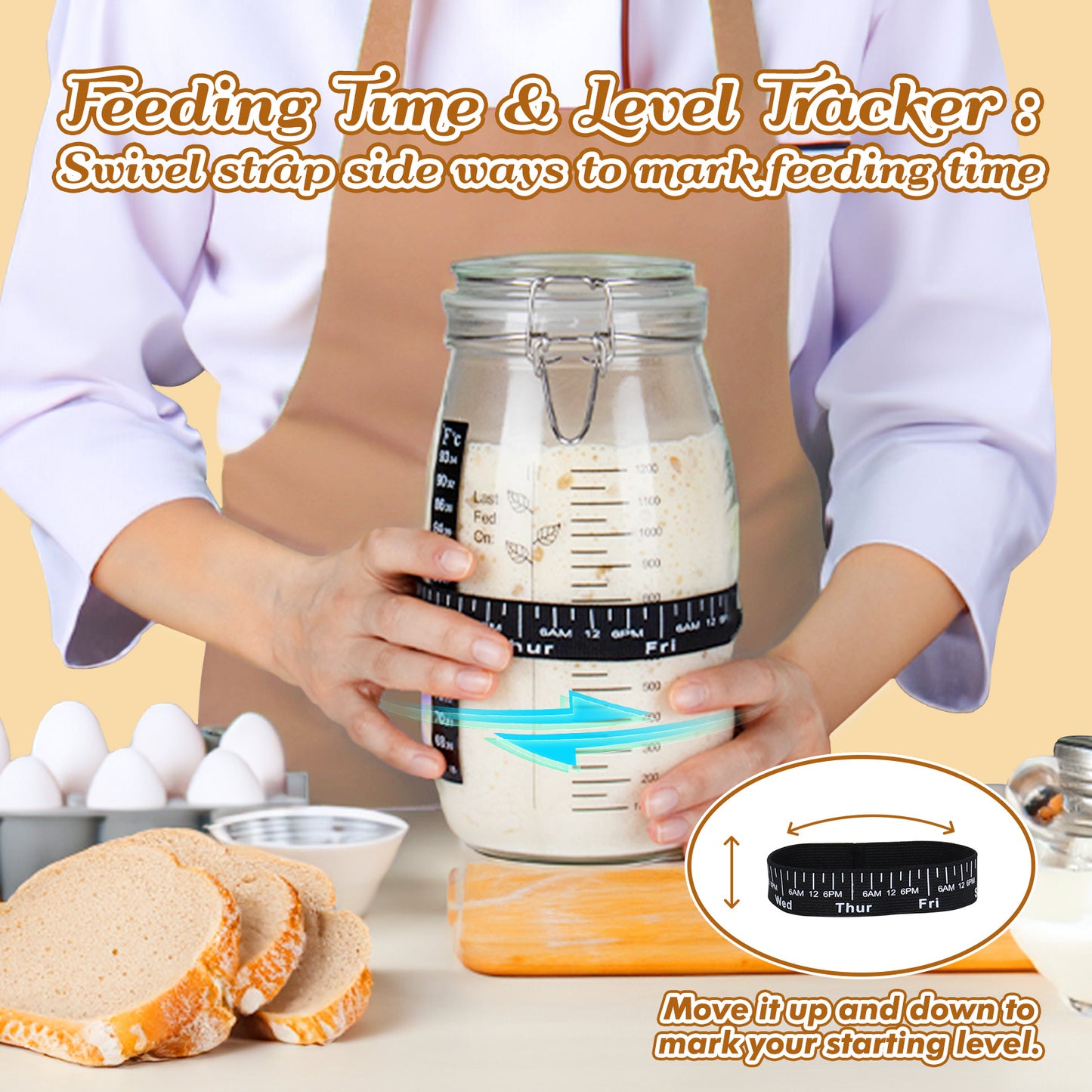 TeeMars Replacement Tools for Sourdough Starter Kit (6PCS)