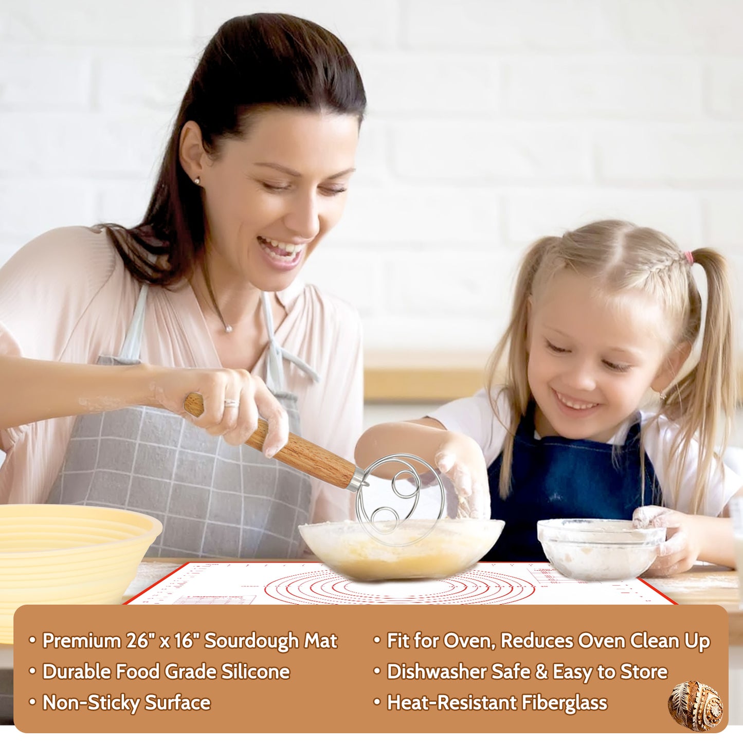 (Year-End Special) TeeMars Sourdough Bread Proofing Baskets Kit - Sourdough Bread Baking Supplies